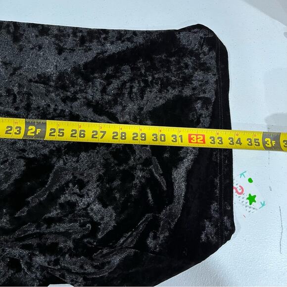 Torrid Velour Hooded Long Sleeve Mini Lounge Gown Deep Black 0 FLAW - Picture 6 of 7